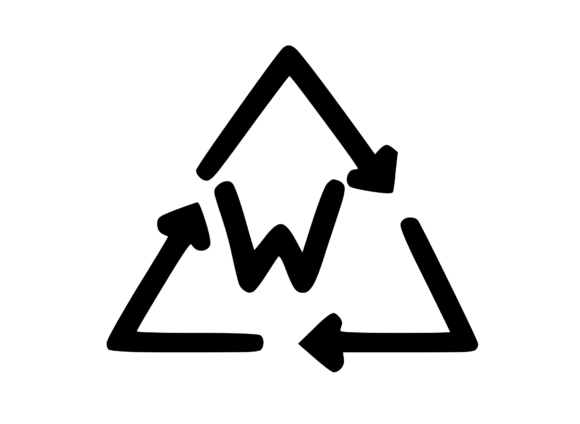Recycle Symbol with Playful Mono W Review